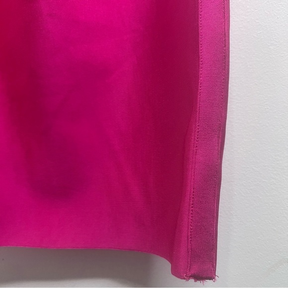 House of CB Hot Pink One Shoulder Bandage Dress Size Large - Picture 9 of 16